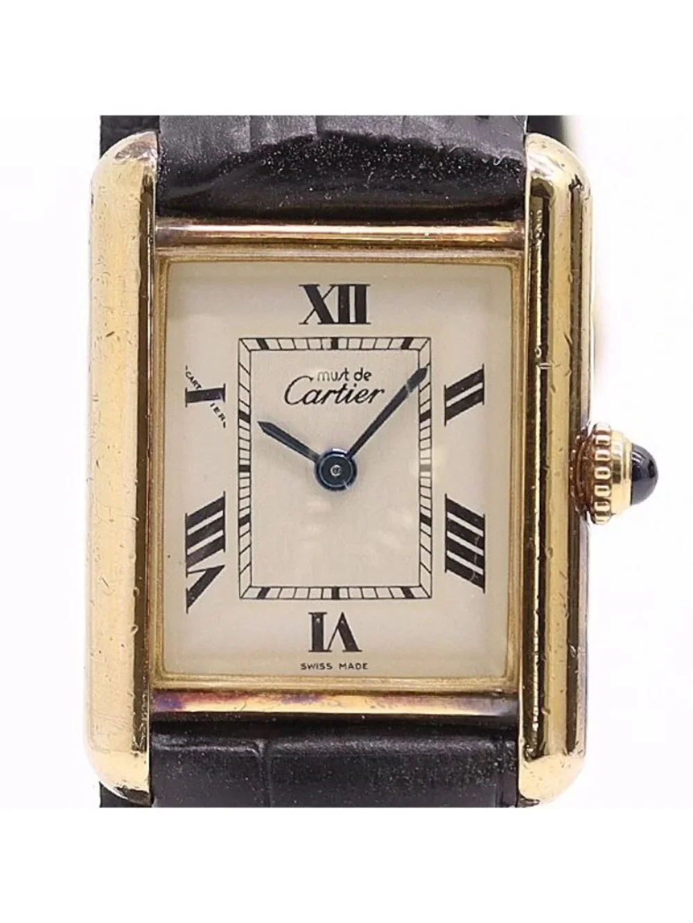 Cartier Must Tank 925 Sterling Silver Ivory Dial Watch